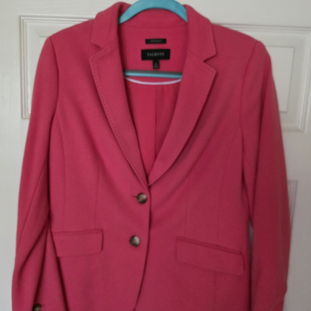 Talbots Pink Blazer Structured Suit Jacket